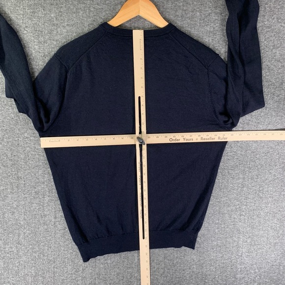 Suitsupply Wool Sweater Men Large Blue Long Sleeve Pullover Old Money - Picture 8 of 11